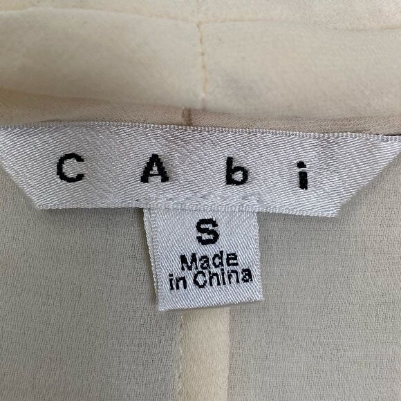 Cabi | Cream Crossover Wrap Style Blouse Size Small - Picture 10 of 11